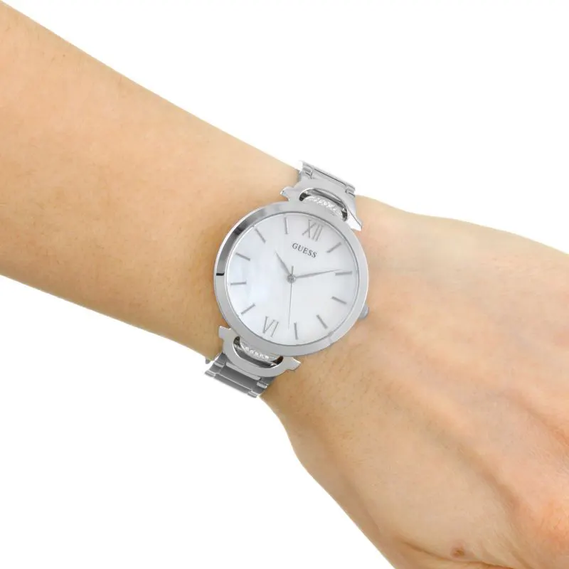 Guess Opal MOP Dial Silver-Tone Ladies Watch | W1090L1